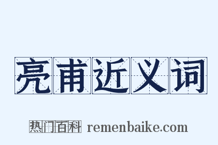 亮甫近义词是什么意思的图片